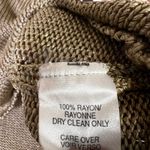 Anne Klein Vintage Metallic Rayon Cardigan Womens M Gold Shiny Quiet Luxury Photo 4