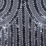 Parker Black Fully Beaded Art Deco Evening Gown Mesh Illusion Maxi Dress Size 4 Photo 9