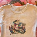 Brandy Melville rare kitty cat flower meadow print baby tee Photo 3
