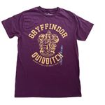 Warner Bros. Harry Potter Gryffindor Quidditch Maroon Gold Tee Size Medium Purple Photo 1