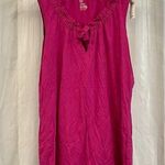 Gap  Pink Ruffle Neck Sleeveless Cotton Top Size Large y2k 2010 Photo 0