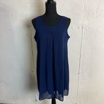 AUW #141  Navy Pleat Front Cocktail Dress Photo 7