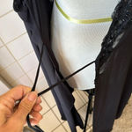 Lucie Ann Peignoir black Robe w/ matching nightgown full swing set Size L Size L Photo 9