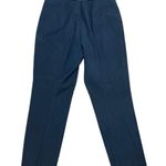 Akris  Blue Cotton Silk Blend Slim Pants Women’s Size 12 (US 44 EU) Photo 1