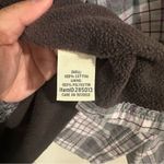 L.L.Bean  Gray Purple Fleeced Lined Flannel Womens M Photo 4