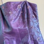 Niki By Niki Livas Vtg Y2K Formal Slip Dress Blue Purple Sz 12 Beaded W/ Shawl Photo 3