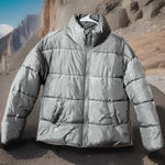 Ci Sono ‎ Los Angeles Womens Puffer Jacket Ivory S Full Zip Waist Pockets Photo 0