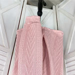 7th Ray Cable Knit Button Front Shirt Jacket Shacket Pink Small Photo 8