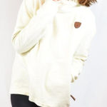 Wanakome  Woman's S Cream Kimberly‎ Cowl Neck Long Sleeve Winter Sweatshirt Photo 0