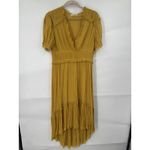 Ulla Johnson Sonja Midi Dress Women 6 Yellow 100% Silk Peasant Prairie Milk Maid Photo 1