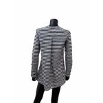 Akris Punto  Striped Long Sleeve Tunic Top Black White Button‎ Detail US 4 Photo 1