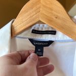 Lands' End  No Iron Pinpoint Oxford White Long Sleeve 100% Cotton Shirt Size 18 Photo 1