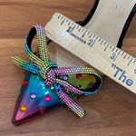 Betsey Johnson  "Deede" Embellished Rainbow Slingback Dress Pumps Size 6M Photo 10