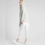 Athleta Vista Wrap Gray Open Front Hooded Cardigan Sweater Top Size Small Yoga Photo 8