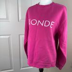 Brunette The Label BLONDE Graphic Pink Fuchsia Pullover Sweatshirt Size XS/S Photo 6