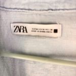 ZARA Light Wash Short Sleeve Denim Jumpsuit – Size M Photo 2