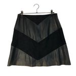 ZARA  Black Faux Leather Suede A-Line Mini Skirt XS Photo 0