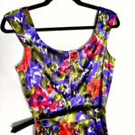 Maggy London multicolor floral bodycon belted cocktail mini dress size 8 NWT Photo 6