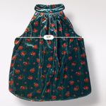 Loft NWT Floral Velvet Shirred Halter Top Size Small Green Photo 3