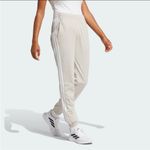Adidas  Women's Cream Beige Tricot 3-Stripes Track Pants Photo 2
