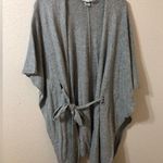 Anthropologie Saturday Sunday Lucia Poncho Tie Kimono in Gray - One Size Photo 0