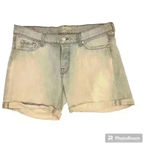 7 For All Mankind  Bleached White Washed Distressed Mom Shorts size 30 Acid Wash Photo 0