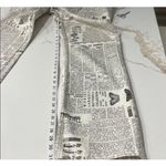 ZARA  Newspaper Print Straight Leg Jeans Raw Hem Viral Influencer Size 8 Photo 6
