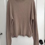 Anthropologie By Antrhopologie Womens Ribbed Knit Sweater Top + Pants Set Camel Size M Photo 0