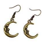Sun, Moon, and Stars Bronze Celestial Earrings Lot Photo 2