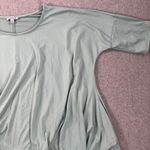 White Birch Handkerchief Hem Tunic Top Women's Medium Green Short Sleeve Photo 1