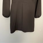 Madewell  Textured Faux Wrap Dress Balloon Sleeve Black Mini Women’s Small Photo 5
