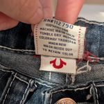 True Religion Y2K Silver Sequin Medium Rise Straight Leg Jeans W26 Medium Wash Photo 3