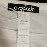 💕AVOCADO💕 Cloud Tee ~ Front Knot High Low Hem 100% Cotton White One Size NWT Size M Photo 5