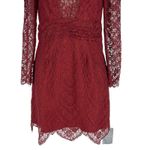 Saylor Celia Puff Shoulder Lace Mini Dress Russet Orange Size XS Photo 6