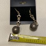None Vintage Silver Tone Balls and Stars Women's Dangle Earrings Photo 2