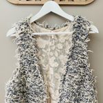 Free People Fur Away Shaggy Vest Gray Sz Medium Photo 2