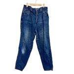 Zena Jeans Womens Blue High Waist Tapered Leg‎ Pleated Vintage Denim Pants 16 Photo 1
