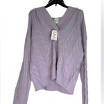 Hippie Rose  Cable-Knit Hoodie Sweater Photo 0