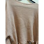 Nasty Gal Collection Pink Knit Cropped Sweater Ruffle Hem Long Sleeve Size 14 Photo 6