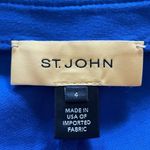 St. John  Cobalt Blue Flat Waist Cotton Stretch Capri Cropped Pants Size 4 Photo 4