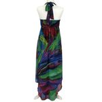 Valerie Bertinelli  Multicolored High-Low Halter Dress Women’s Size 8 Photo 6