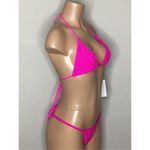 Good American New.  pink embossed bikini. Small. Photo 5