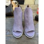 Vero Cuoio Vero Curio Lavender Perforated Peep Toe Heeled Bootie Size 37 US 6.5 Photo 3