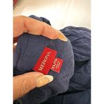 Merona  Navy Blue Collared 3/4 Sleeve Blouse XL Photo 6