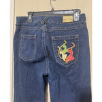 Baby Phat  jeans womens 15/16 embroidered gold cats y2k vintage 90s straight Photo 2