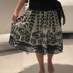 ZARA  women size small black and white floral basic 70% cotton 30% silk skirt Photo 5