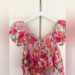 ASTR the Label Nalda Top Floral Blouse Off the Shoulder Puff Sleeve Top Size S Photo 7