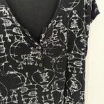 Chico's  Travelers Black Acetate Oriental Printed Causal Blouse Women's Size XL Photo 5