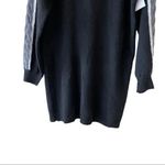 StitchDrop Fuzzy Black Grey Cozy Oversized Hooded Sweater Dress Sleeves Sz XL Black Photo 2