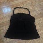 Lands End Halter Tank Swim Top Size 12 Black Photo 5